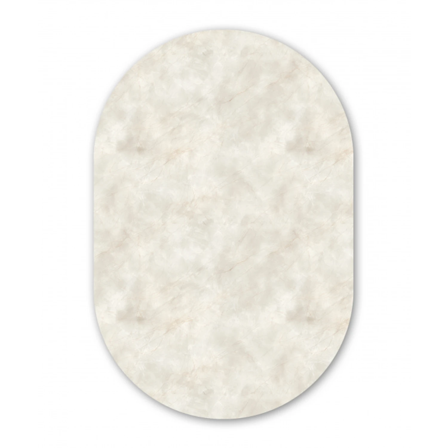 Crèmebeige - Marmer - Aders Wandcirkel Ovaal Aluminium middel 839 -3d