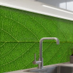 Natuur - Blad - Groen keuken achterwand 2 middel -zzzz3d_schuin