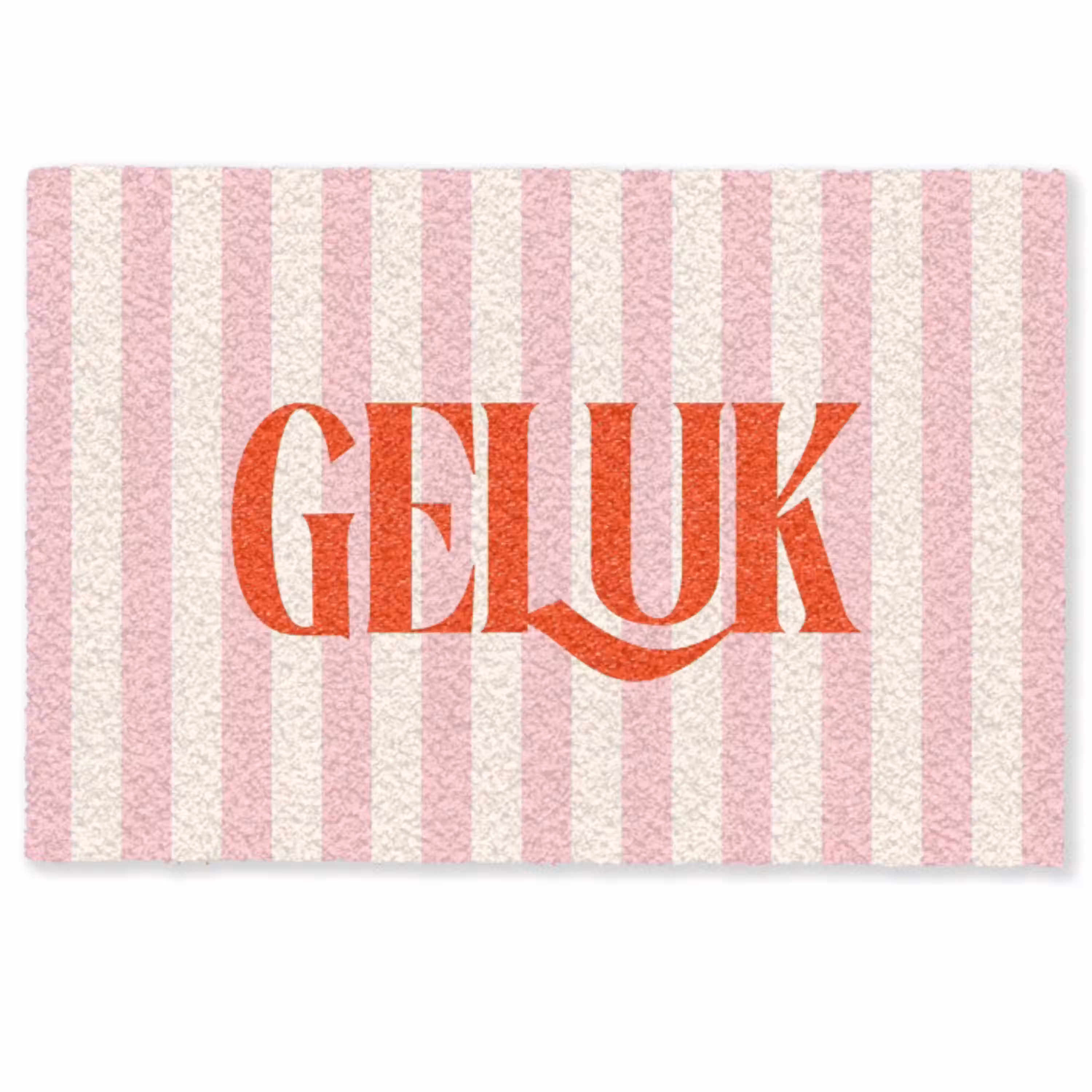 Zachtroze - Rood - Strepen - Geluk Deurmat klein -zkaufland3d