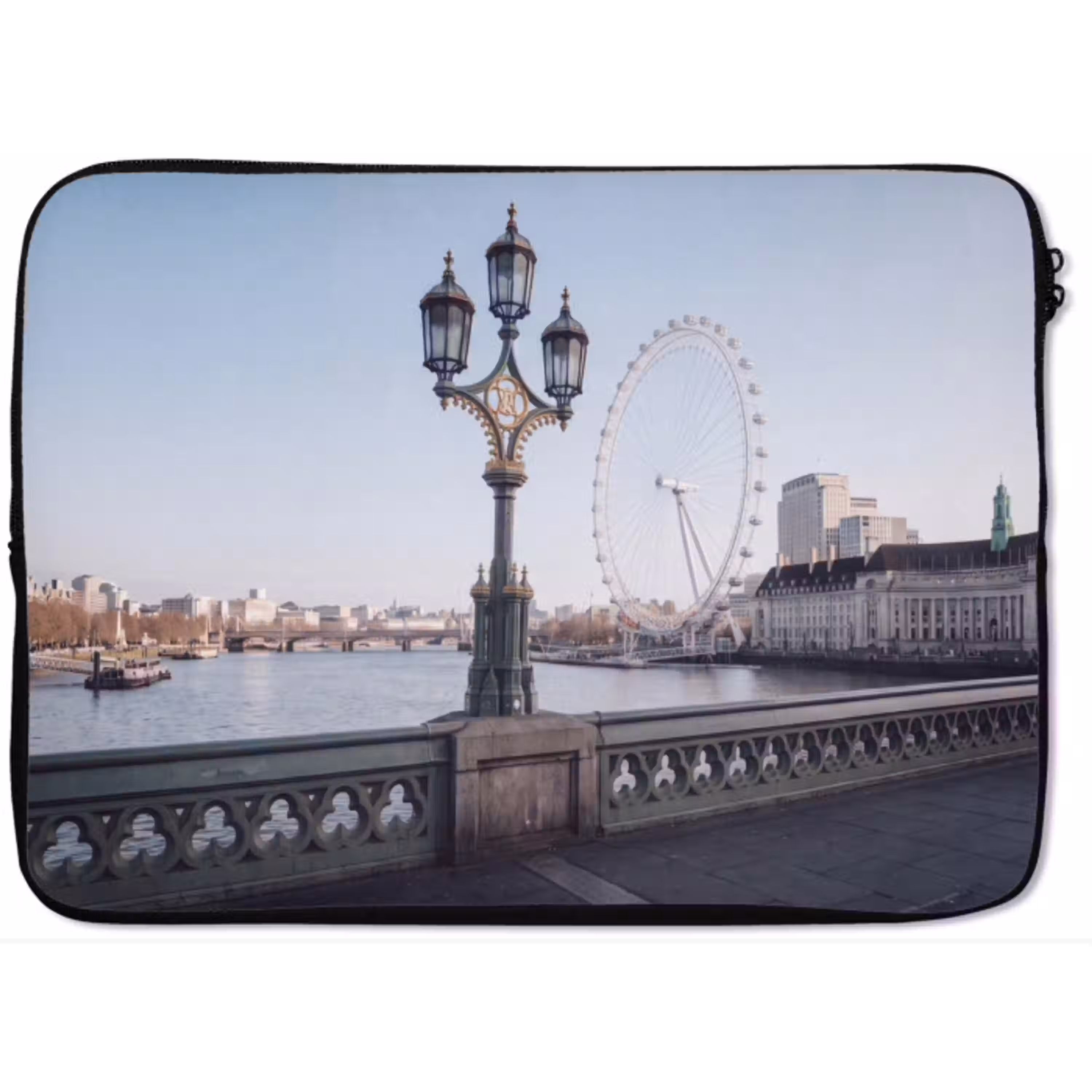 Reuzenrad - Londen - Stad - Architectuur - Brug laptophoes neopreen klein -zkaufland3dotto