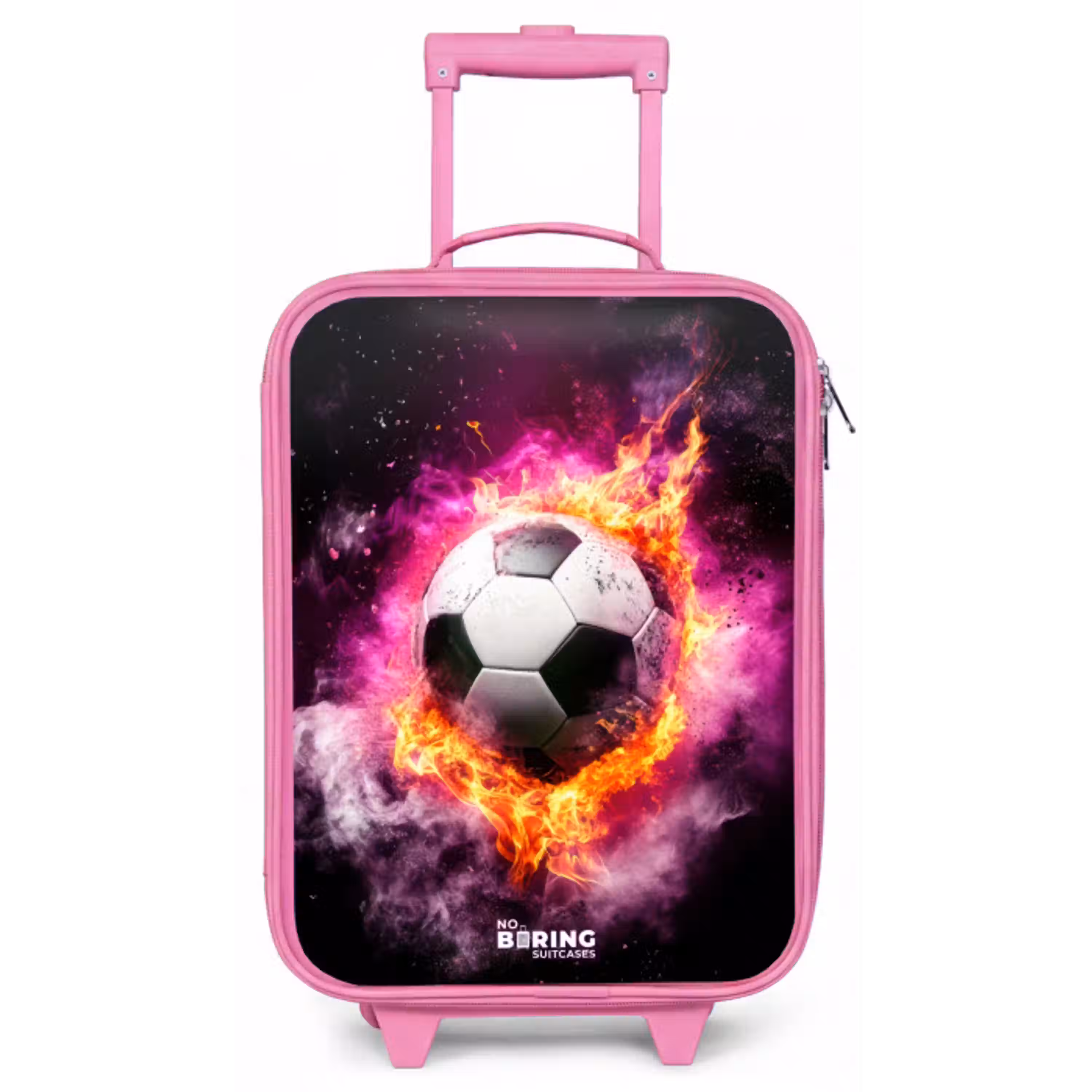 Voetbal in roze vuur explosie Kinderkoffer - Roze klein -zz3dotto
