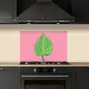 Illustratie - Blad - Minimalistisch - Groen keuken achterwand spatscherm klein -sfeer1