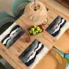 Bergen - Donkerblauw - Landschap Placemat vinyl groot -zzsfeer5_Kitchenyeah-website