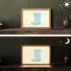 Illustratie - Cowboylaarzen - Patroon Light Box met kabel (Tafellamp) klein -sfeer3