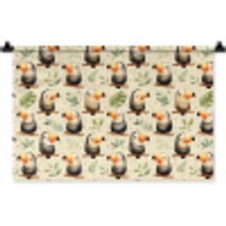 Toekans - Exotisch - Kleurrijk Wandkleed katoen klein 269 -zz3d