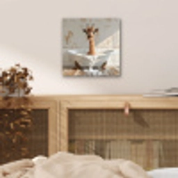 Giraf - Badkuip - Vintage - Dieren aluminium wit klein -sfeer3