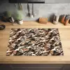 Camouflage - Patroon - Beige - Bruin Inductie beschermer vinyl 3mm klein 276 -sfeer5