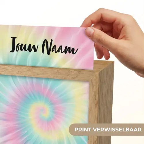 Tie Dye - Pasteltinten - Roze Light Box met kabel (Kinderlampje) klein -USP_websiteprintNL
