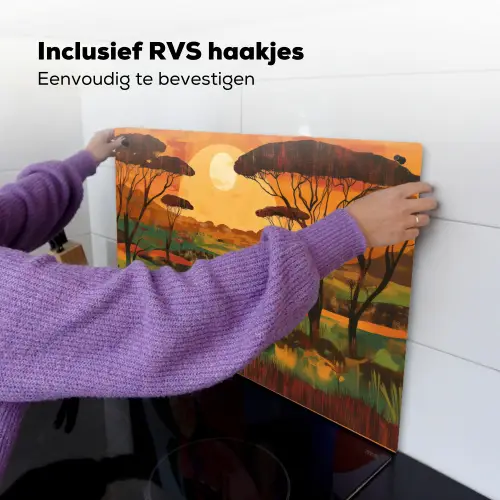 Landschap - Afrikaans - Zon Inductie beschemer met haakjes klein -ky-ophangen-nl