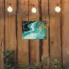 Marmerlook - Blauw - Goud - Glitter - Luxe - Marmer tuinposter los doek klein -sfeer1