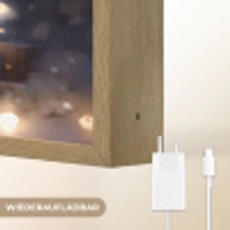 Meisje - Toveren - Sterren - Paars Light Box met batterij (Wandlamp) middel -USP_websiteoplaadbaarDE