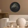 Gipskruid - Bloemetjes - Wit - Minimalistisch Akoestische PET Vilt - Rond klein -sfeer1