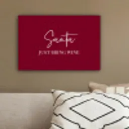 Santa - Wine - Rood - Kerst - Kerstman canvas 2cm klein -sfeer3