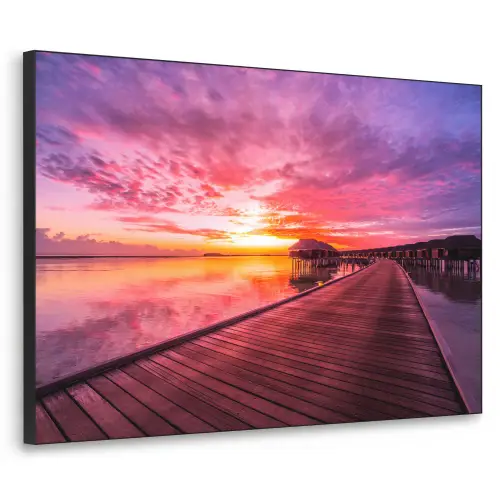 Steiger - Water - Zon - Roze - Horizon Textielframe zwart klein -3d