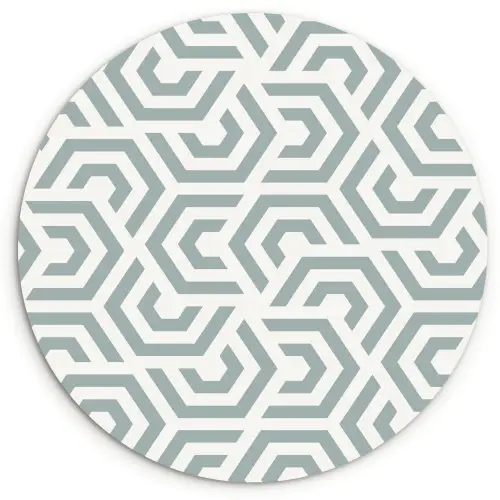 Design - Lijn - Patroon - Groen Wandcirkel plexiglas klein 852 -3d