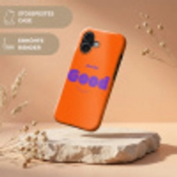 See the good - Paars - Oranje - Smiley Toughcase MagSafe Apple iPhone 17 klein -USP_RandenV_DE