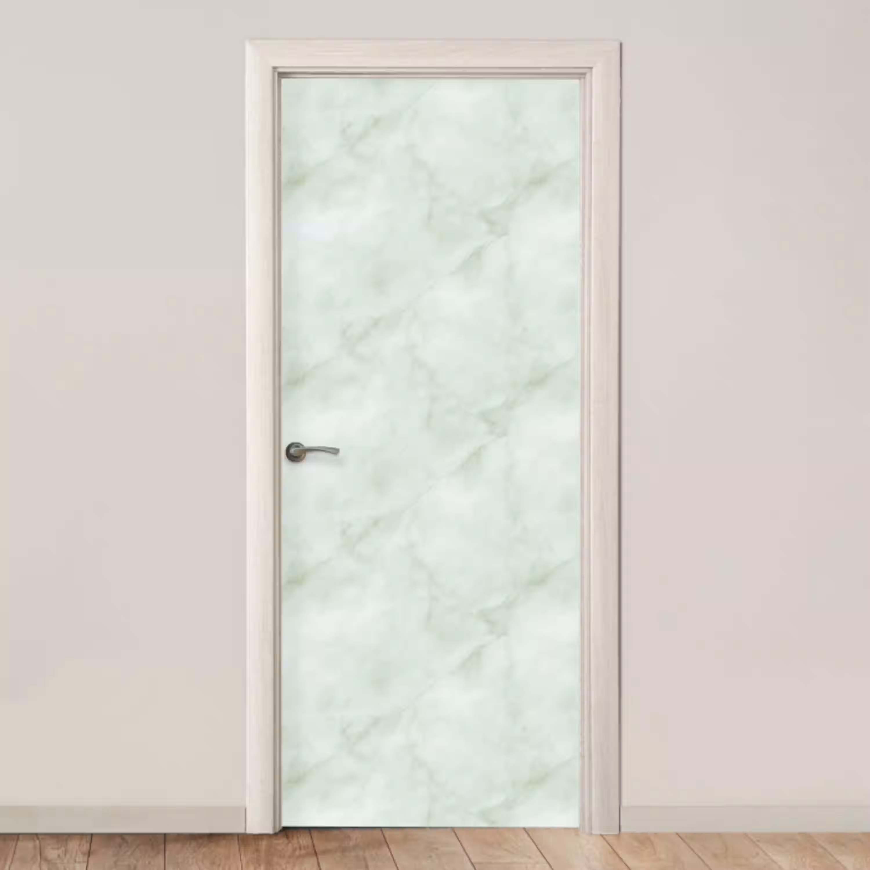 Groen - Marmer - Vloeiende aders deurposter klein 289 -3d_beige