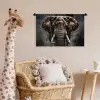 Olifant - Watercolor - Wilde dieren - Luxe Wandkleed katoen klein -wsfeer5_kind