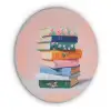 Boeken - Stapel - Kleurrijk Akoestische PET Vilt - Rond klein -3d