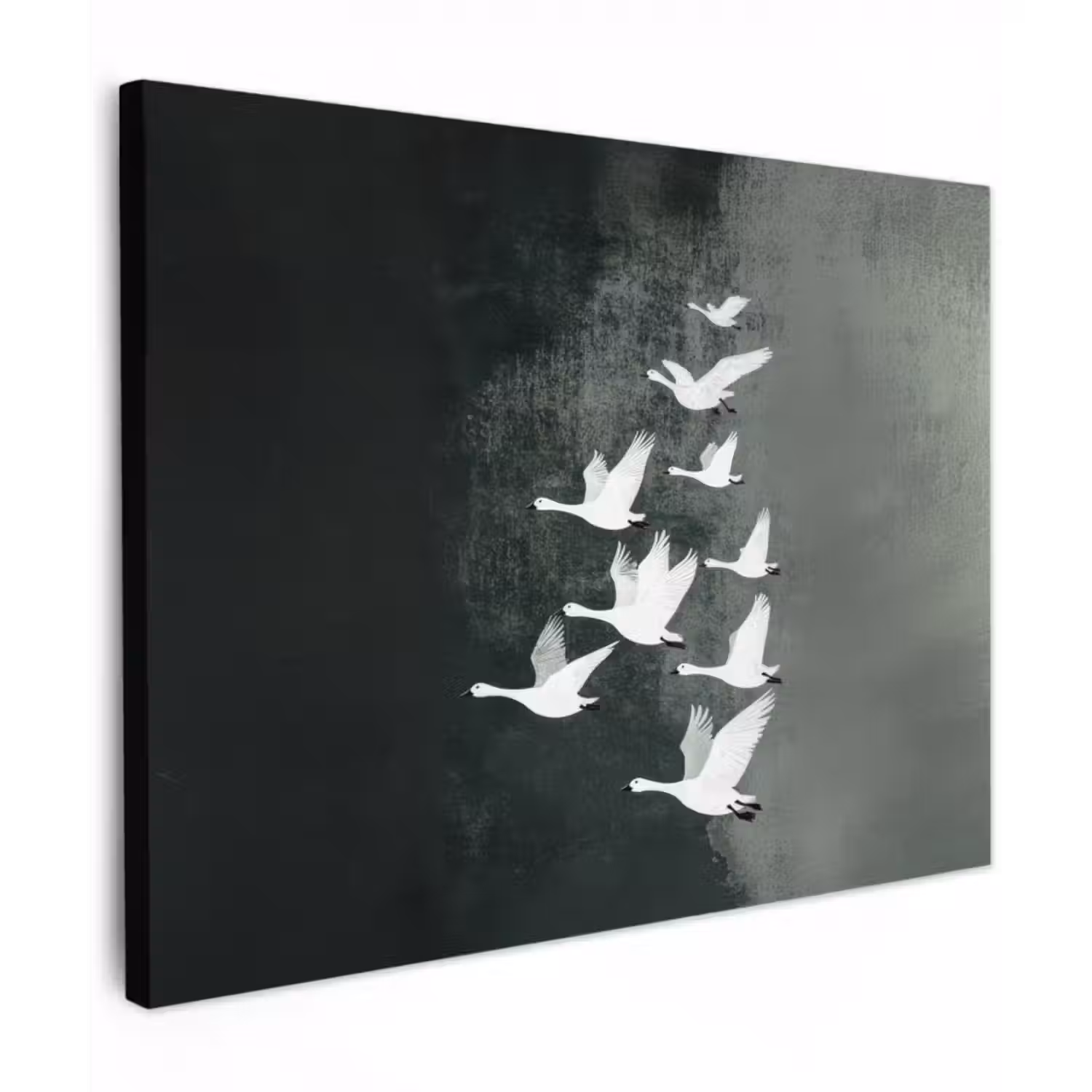 Leinwandbild - Vogel - Japandi - Grün