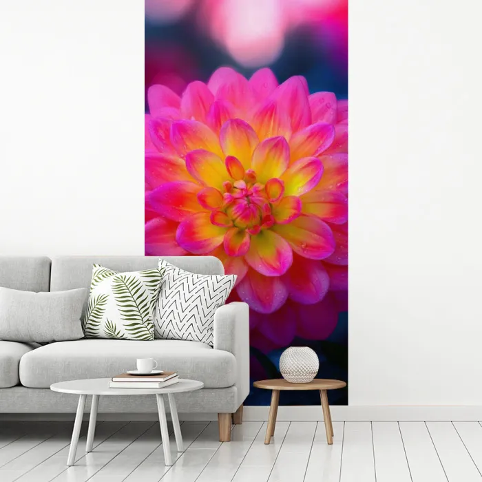 Roze - Dahlia - Kleurrijk fotobehang vinyl groot -woonkamer