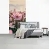 Bloemen - Paars - Wazig fotobehang vinyl groot -slaapkamer