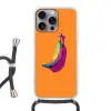 Felle kleuren - Banaan - popart Hoesje iPhone 16 Pro Max met koord klein -3d