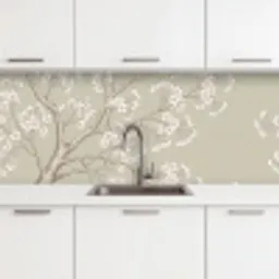 Sereen - Bloesem - Wit keuken achterwand 2 middel -3d