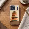 Boeken - Toren - Koffie - Beige Telefoonhoesje iPhone 17 Pro klein -sfeer1