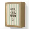 Quote - Strepen - Grill Light Box met kabel (Wandlamp) klein -3d