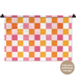 Patroon - Vierkant - Roze Wandkleed katoen klein 269 -t3d_DE