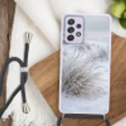 Duinen - Sneeuw - Strand - Winter - Serene Hoesje Samsung Galaxy A52 5G met koord klein -sfeer4