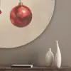 Kerst - Hert - Gewei - Kerstbal - Rendier Akoestische PET Vilt - Rond klein -sfeer5_closeup