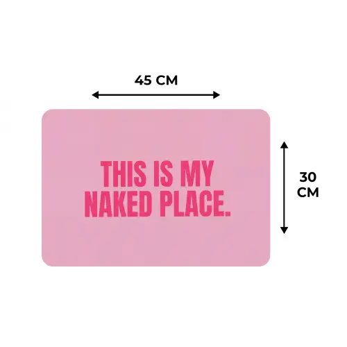 Tekst - Modern - Roze Placemat vinyl groot -specs