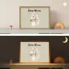 Eenhoorn - Manen - Golven - Wit Light Box met batterij (Wandlamp kind) middel -sfeer3_kind