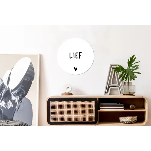 Quotes - Lief - Spreuken Wandcirkel aluminium klein -kantoor