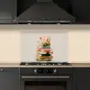 Boeken - Stapel - Bloemen - Kleurrijk keuken achterwand spatscherm klein -sfeer1
