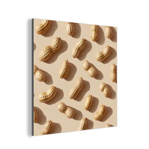 Pinda's - Patroon - Beige aluminium wit klein -3d