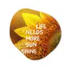 Zonnebloem - Close up - Geel - Quote Wandcirkel Organisch Plexiglas middel -3d