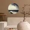Zee - Rotsen - Storm Wandcirkel behangsticker klein -sfeer1