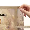 Konijntje - Bruin - Bloemen - Vlinders Light Box met batterij (Wandlamp kind) middel -USP_websiteprintNL