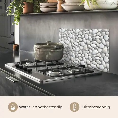 Steentjes - Grijs - Ovaal keuken achterwand spatscherm klein 900 -usp_NL
