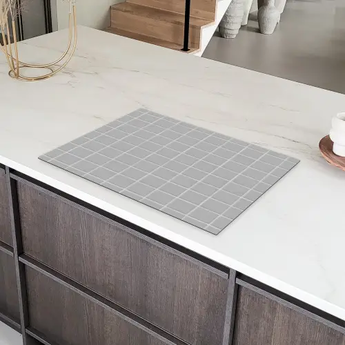 Mozaïek - Tegels - Grijs Inductie beschermer vinyl 3mm klein 276 -sfeer8