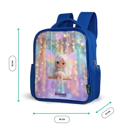 Fee - Elf - Regenboog Kinderrugzak - Blauw middel -productfoto_formaten