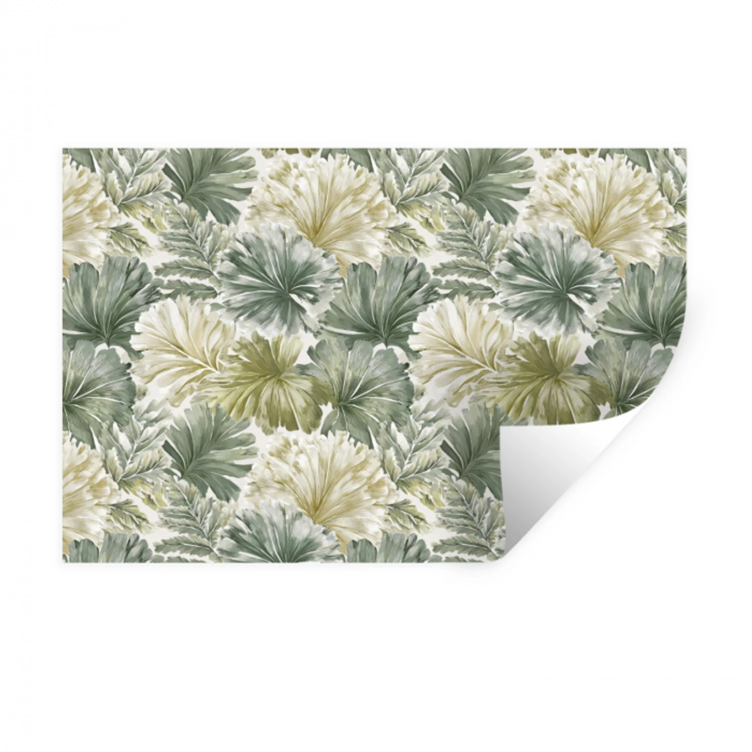 Bladeren - Botanisch - Groen Muursticker klein 286 -3d
