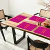 Oh la la - Roze - Oranje - Minimalistisch Placemat vinyl groot -zzsfeer4_Kitchenyeah-website