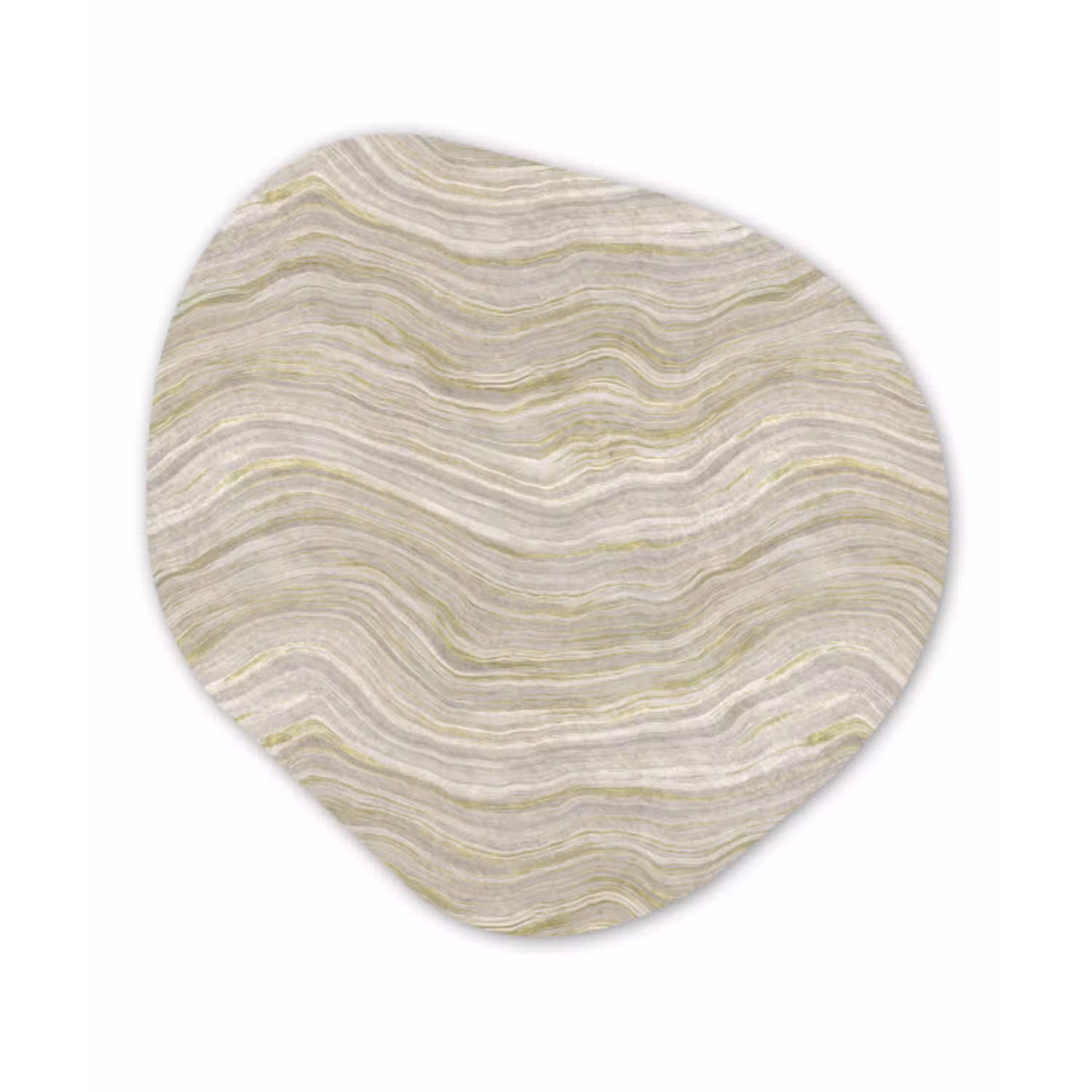Patroon - Sereen - Groen Wandcirkel Organisch Forex 3mm klein 629 -3d