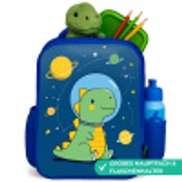 Dino - Ruimte - Planeten Kinderrugzak - Blauw middel -inhoud_DE