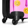 Druipend roze verf over smiley's NBS - Handbagage koffer - Kinderen Unisex middel -wiel
