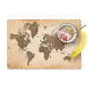 Wereldkaart - Beige - Bruin Placemat vinyl groot -zzzproduct_Kitchenyeah-website
